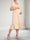 A-Line/Princess Off-the-Shoulder Short Sleeves Chiffon Maternity Wedding Guest Dresses with Ruffles