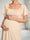 A-Line/Princess Off-the-Shoulder Short Sleeves Chiffon Maternity Wedding Guest Dresses with Ruffles
