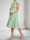 A-Line/Princess Round Neck Sleeveless Knee-Length Chiffon Maternity Wedding Guest Dresses