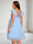 A-Line/Princess V-Neck Cap Sleeves Knee-Length Tulle Maternity Wedding Guest Dresses