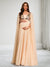 A-Line/Princess Square Neck Floor-Length Chiffon Baby Shower Wedding Guest Dresses with Cape & Sequins