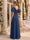 A-Line/Princess V-Neck Short Sleeves Chiffon Floor-Length Maternity Wedding Guest Dresses with Appliques