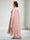 A-Line/Princess Round Neck Pleated Satin Ankle-Length Maternity Wedding Guest Dresses with Cape