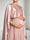 A-Line/Princess Round Neck Pleated Satin Ankle-Length Maternity Wedding Guest Dresses with Cape