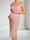 Sheath/Cloumn Square Neck Chiffon Knee-Length Maternity Wedding Guest Dresses with Bowknot