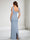 Sheath/Cloumn Square Neck Chiffon Floor-Length Maternity Wedding Guest Dresses with Bowknot