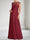 A-Line/Princess Boat Neck Cap Sleeves Floor-Length Maternity Wedding Guest Dresses with Lace