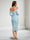 Sheath/Cloumn Off-the-Shoulder Tea-Length Long Sleeves Maternity Wedding Guest Dresses with Ruched