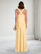 A-Line/Princess V-Neck Sleeveless Floor-Length Ruched Maternity Bridesmaid Dresses