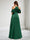 A-Line Cold Shoulder Sleeveless Floor-Length Maternity Bridesmaid Dresses