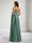 A-Line One-Shoulder Floor-Length Maternity Bridesmaid Dresses With Ruffles & Split Side