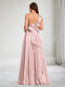 A-Line/Princess One-Shoulder Maternity Bridesmaid Dresses With Ruffles & Bowknot