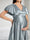 A-Line V-Neck Maternity Bridesmaid Dresses With Bow & Ruffles