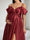 A-Line Cold Shoulder Sleeveless Maternity Bridesmaid Dresses With Bow & Split Side