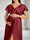 A-Line V-Neck Maternity Bridesmaid Dresses With Bow & Ruffles