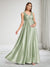 A-Line/Princess V-Neck Baby Shower Bridesmaid Dresses With Pleats