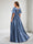 A-Line V-Neck Short Sleeves Maternity Bridesmaid Dresses With Ruffles