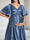 A-Line V-Neck Short Sleeves Maternity Bridesmaid Dresses With Ruffles
