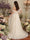A-Line/Princess Off the Shoulder Strapless Floor-Length Maternity Wedding Dresses With Applique