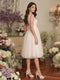 A-Line/Princess V-Neck Sleeveless Knee-Length Maternity Wedding Dresses With Applique & Lace