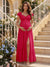 A-Line/Princess Sweetheart Ankle-Length Maternity Bridesmaid Dresses With Ruffles &Split Side