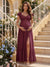 A-Line/Princess Sweetheart Ankle-Length Maternity Bridesmaid Dresses With Ruffles &Split Side