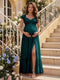 A-Line/Princess Sweetheart Ankle-Length Maternity Bridesmaid Dresses With Ruffles &Split Side