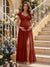 A-Line/Princess Sweetheart Ankle-Length Maternity Bridesmaid Dresses With Ruffles &Split Side