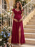 A-Line/Princess Sweetheart Ankle-Length Maternity Bridesmaid Dresses With Ruffles &Split Side