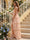 A-Line/Princess Square Neck Floor-Length Maternity Bridesmaid Dresses With Ruffles &Split Side