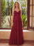 A-Line/Princess Halter Sleeveless Floor-Length Maternity Bridesmaid Dresses With Ruffles
