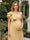 Sheath/Column One-Shoulder Short Sleeves Floor-Length Maternity Wedding Guest Dresses with Ruffles