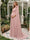 A-Line/Princess One-Shoulder Floor-Length Maternity Wedding Guest Dresses with Pleated & 3D Floral