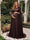A-Line/Princess One-Shoulder Floor-Length Maternity Wedding Guest Dresses with Pleated & 3D Floral