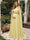 A-Line/Princess One-Shoulder Floor-Length Maternity Wedding Guest Dresses with Pleated & 3D Floral