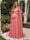 A-Line/Princess One-Shoulder Floor-Length Maternity Wedding Guest Dresses with Pleated & 3D Floral
