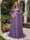 A-Line/Princess One-Shoulder Floor-Length Maternity Wedding Guest Dresses with Pleated & 3D Floral