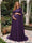 A-Line/Princess One-Shoulder Floor-Length Maternity Wedding Guest Dresses with Pleated & 3D Floral