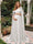 A-Line/Princess One-Shoulder Floor-Length Maternity Wedding Guest Dresses with Pleated & 3D Floral