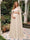 A-Line/Princess One-Shoulder Floor-Length Maternity Wedding Guest Dresses with Pleated & 3D Floral