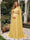 A-Line/Princess One-Shoulder Floor-Length Maternity Wedding Guest Dresses with Pleated & 3D Floral