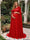 A-Line/Princess One-Shoulder Floor-Length Maternity Wedding Guest Dresses with Pleated & 3D Floral