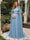 A-Line/Princess One-Shoulder Floor-Length Maternity Wedding Guest Dresses with Pleated & 3D Floral