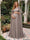 A-Line/Princess One-Shoulder Floor-Length Maternity Wedding Guest Dresses with Pleated & 3D Floral