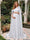 A-Line/Princess One-Shoulder Floor-Length Maternity Wedding Guest Dresses with Pleated & 3D Floral