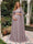A-Line/Princess One-Shoulder Floor-Length Maternity Wedding Guest Dresses with Pleated & 3D Floral