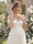 A-Line/Princess  Off the Shoulder Sleeveless Court Train Maternity Wedding Dresses With Applique & Lace