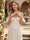 A-Line/Princess Cold Shoulder Spaghetti Straps Sleeveless Floor-Length Maternity Wedding Dresses With Applique & Lace