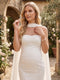 Trumpet/Mermaid  Strapless Sleeveless Floor-Length Maternity Wedding Dresses With Ruched