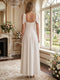 A-Line/Princess Square Neck Sleeveless Ankle-Length Maternity Wedding Dresses With Bowknot